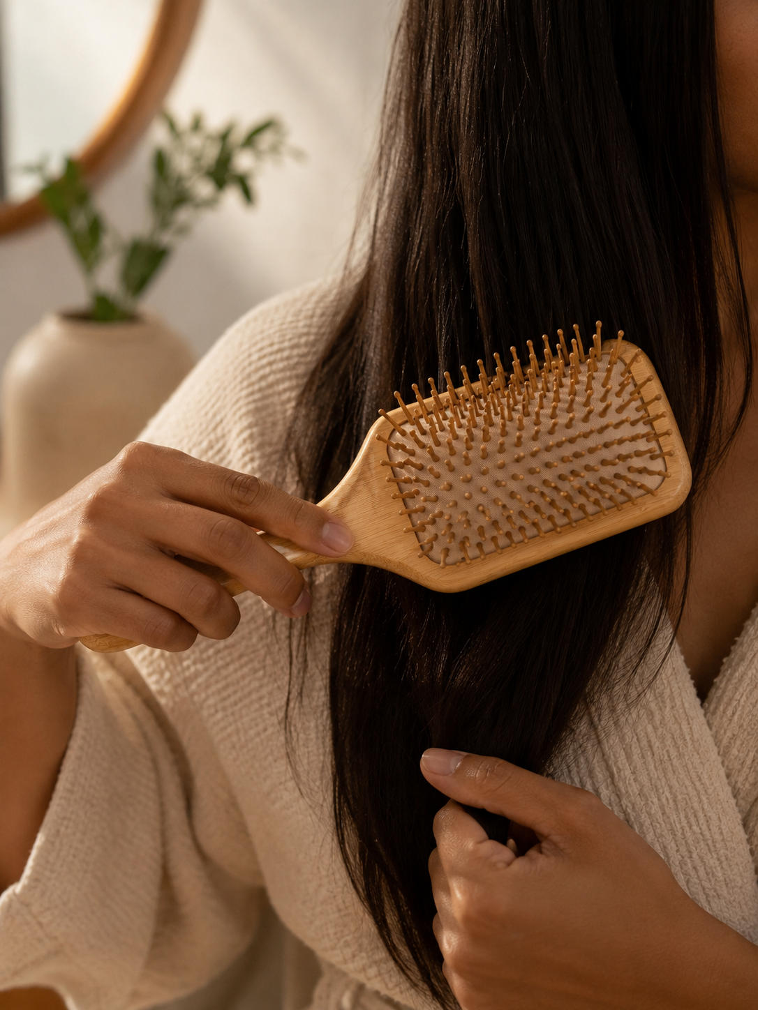 Bamboo Paddle Hairbrush