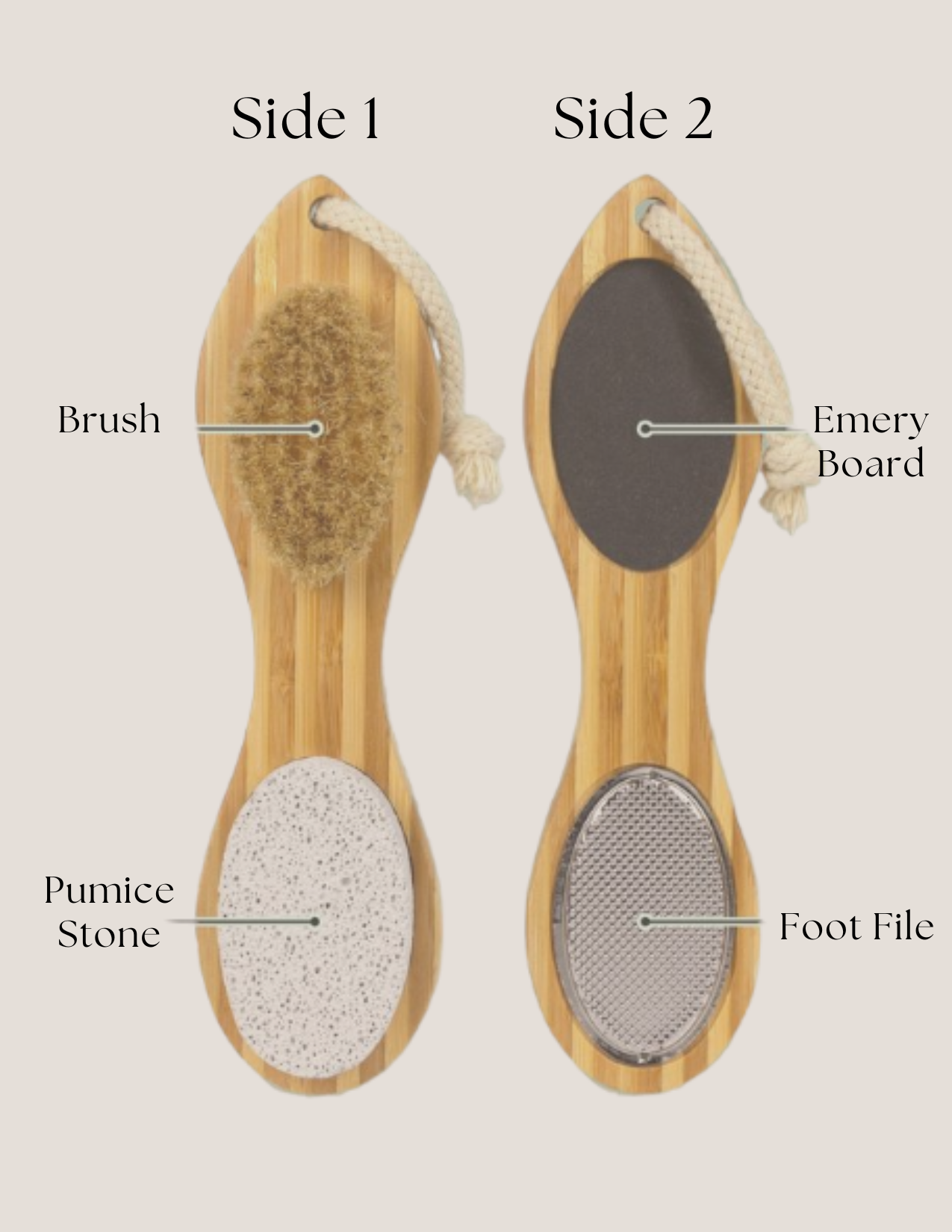Bamboo Exfoliating Foot Pedicure Tool
